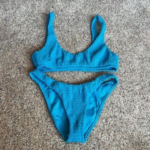 Victoria’s Secret scoop bikini set blue